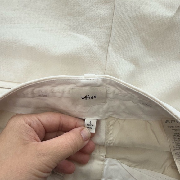 Wilfred Cream Tailored High-Waisted Trousers size 4 - Picture 3 of 7